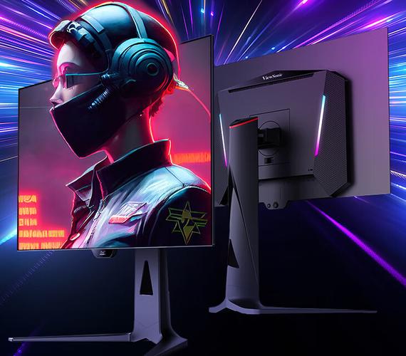 Desk setup with monitor power efficiency