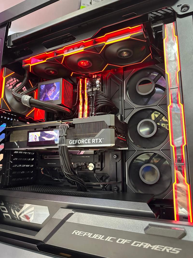 Gaming monitor close-up black frame