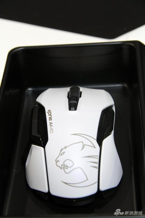 Gaming mouse in action on mousepad
