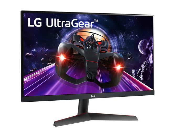 Sleek black gaming monitor close-up
