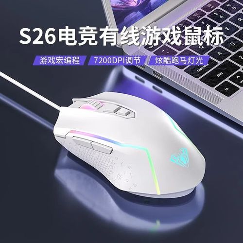 Wired gaming mouse with colorful breathing lights