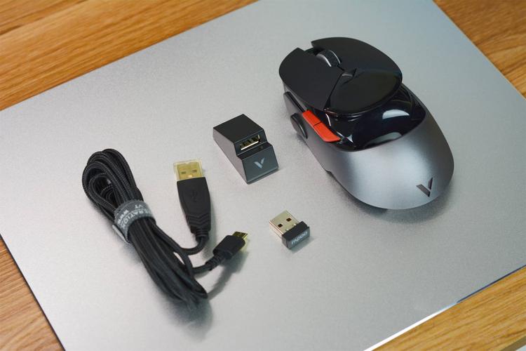 Black gaming mouse with lighting accents