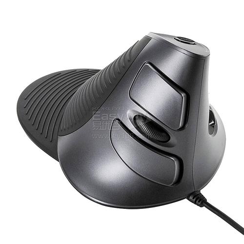 Ergonomic mouse on purple office desk