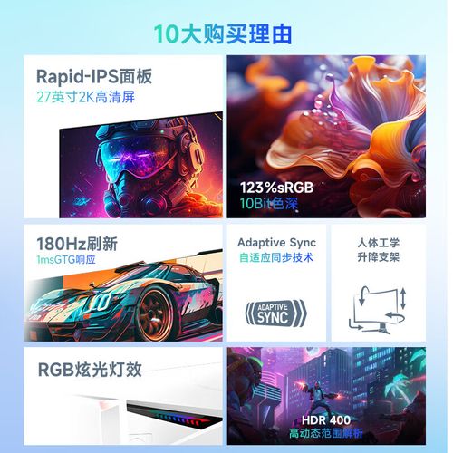 High refresh rate gaming monitor display