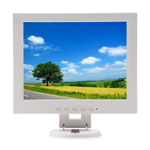 Close-up of monitor display panel