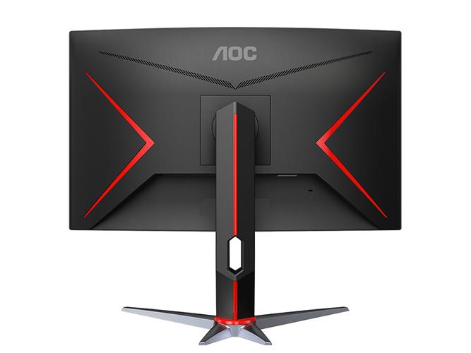 Close-up of curved gaming monitor display