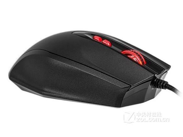 Black wired gaming mouse with RGB lighting