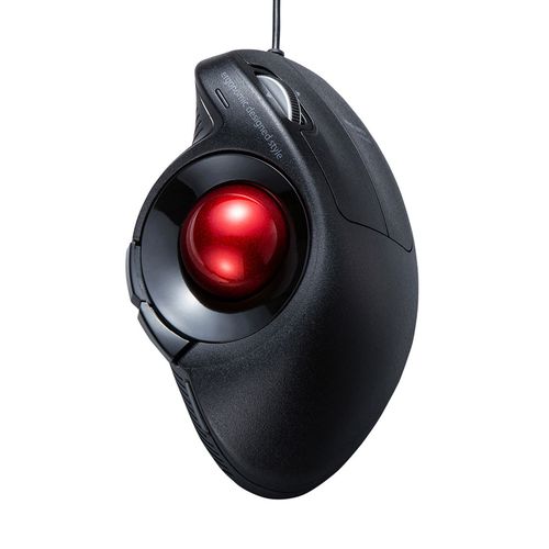 Wireless ergonomic mouse on desk