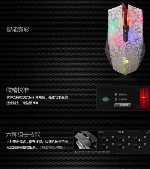 Gaming mouse sensor and buttons detail