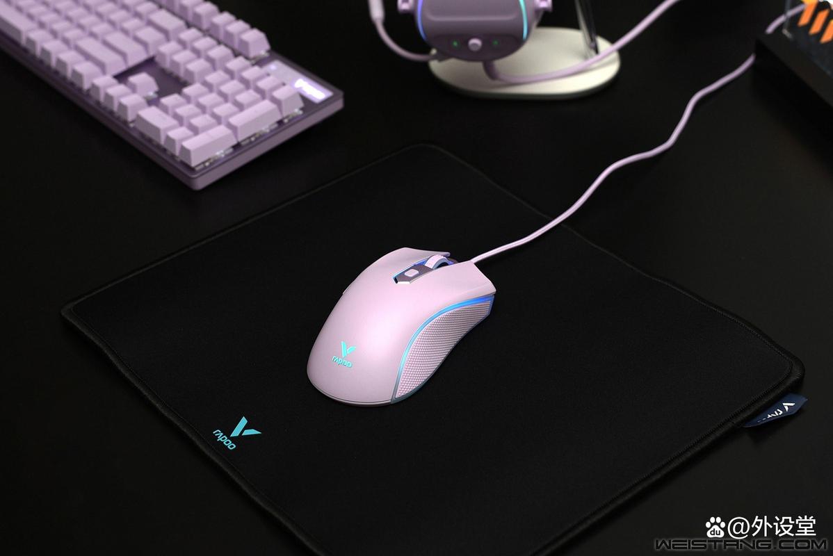 Black and red gaming mouse in use