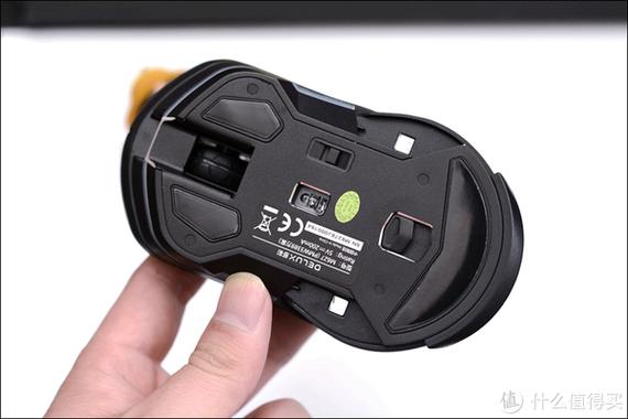 Gaming mouse on desk with modular accessories