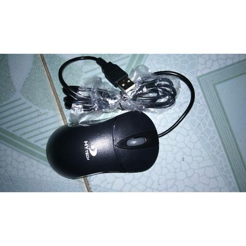 Black ergonomic computer mouse in use