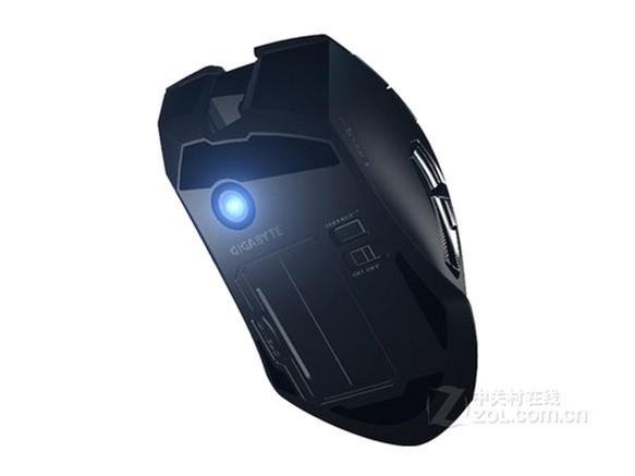 Close-up of gaming mouse sensor and buttons