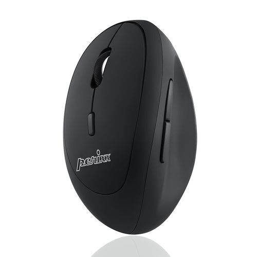 Hand holding wireless ergonomic mouse