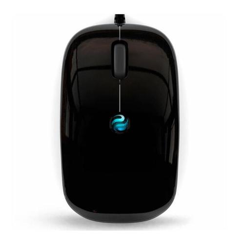 Black corded mouse in office setup