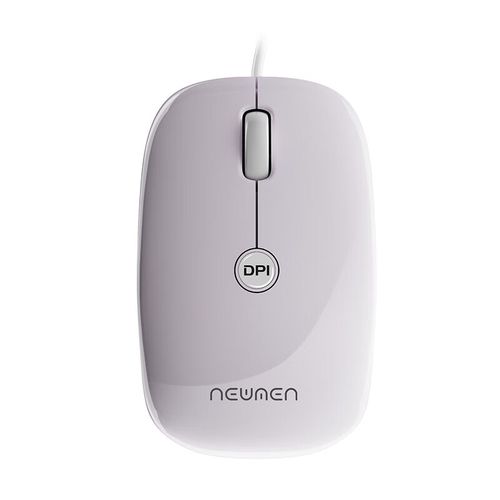 Black computer mouse on white background