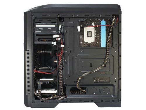 Affordable black PC case for gaming build