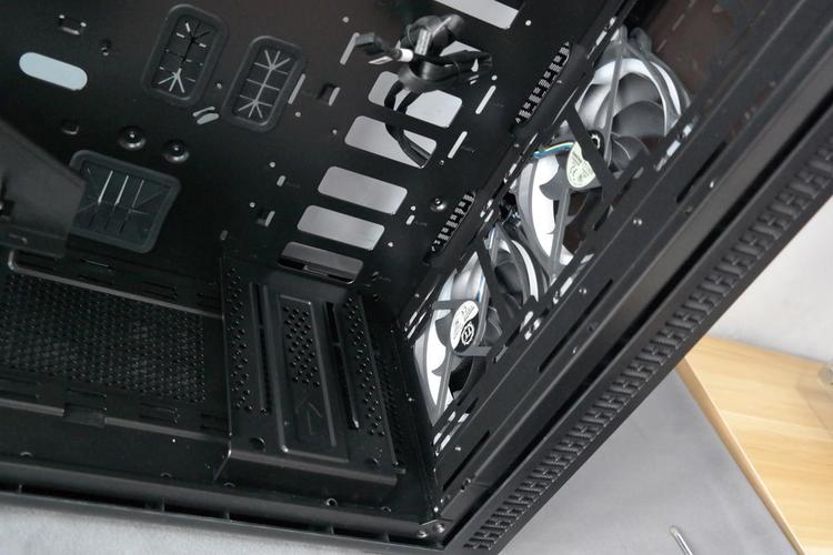 PC case with multiple cooling fans installed