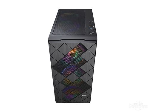 Black rectangular PC case with tempered glass