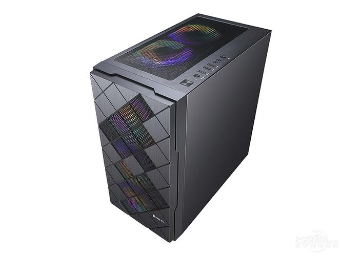 PC case interior with glowing fans and hardware