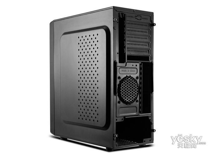 PC case internal layout and cable management view