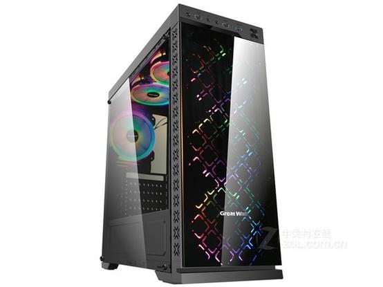 Computer case interior with RGB lighting