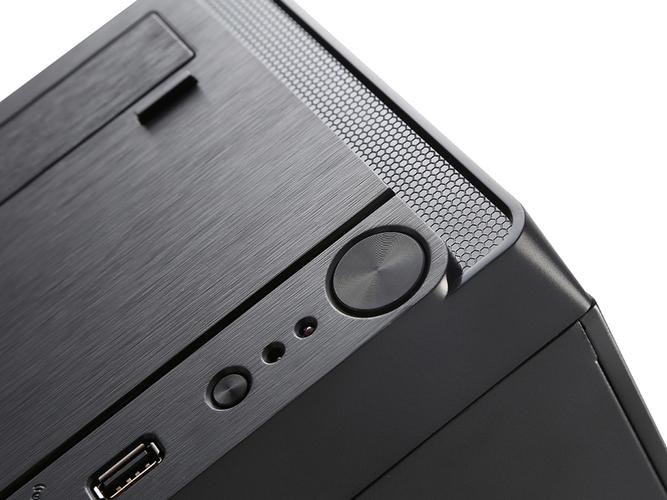 Computer hardware components in compact case