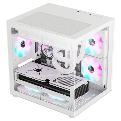 Affordable gaming PC setup with glass case