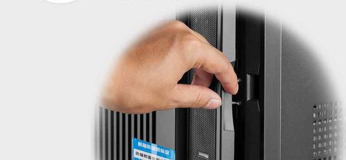 Server case interior with multiple drive bays