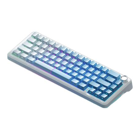 维咖WK68雾蓝评测：百元级三模机械键盘的颜值与性能天花板