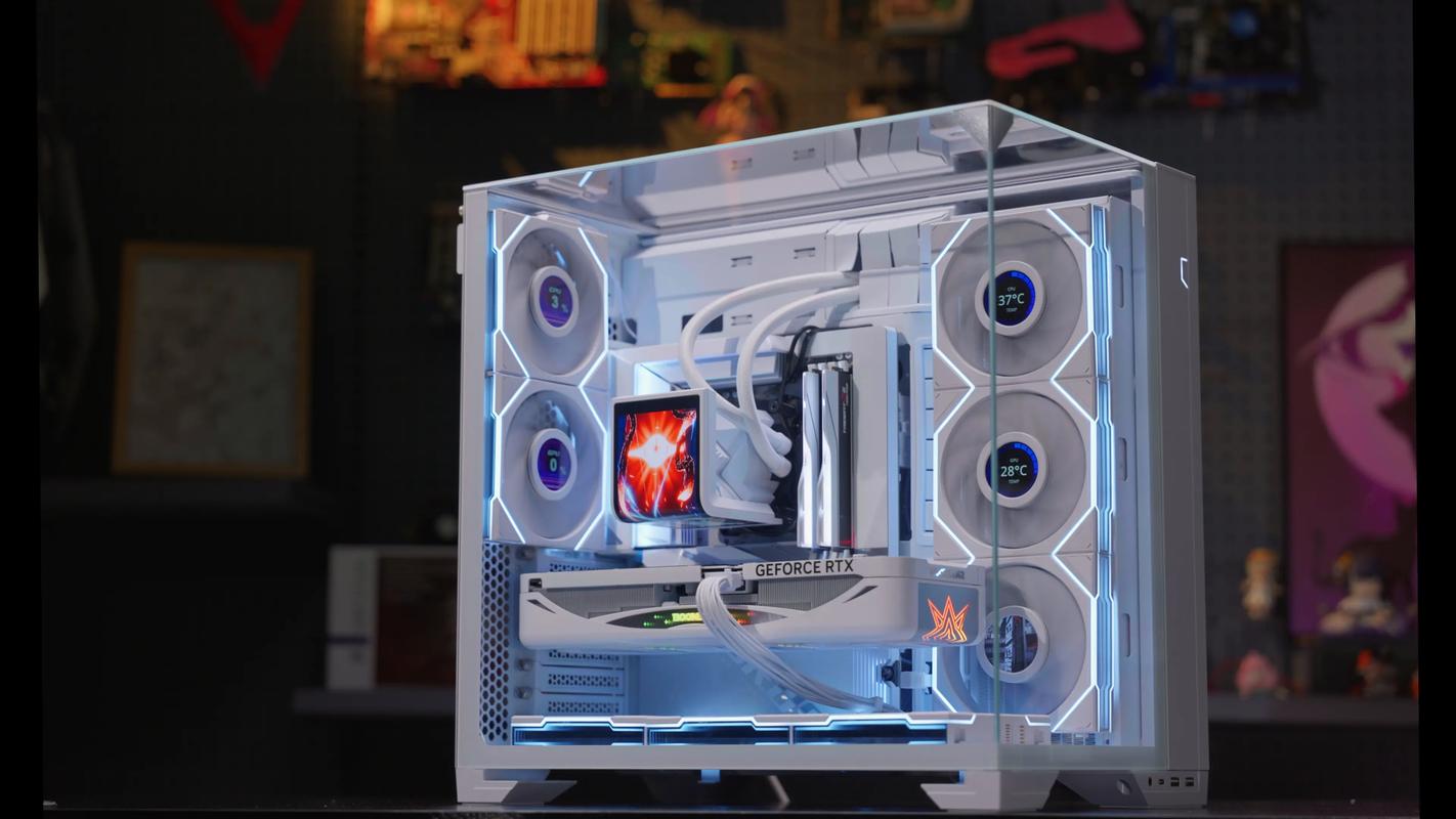 机箱内部风扇与硬件安装场景