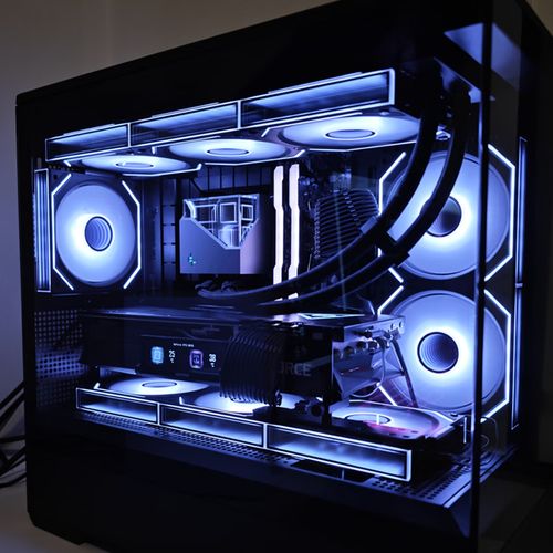 电脑机箱散热风道示意画面