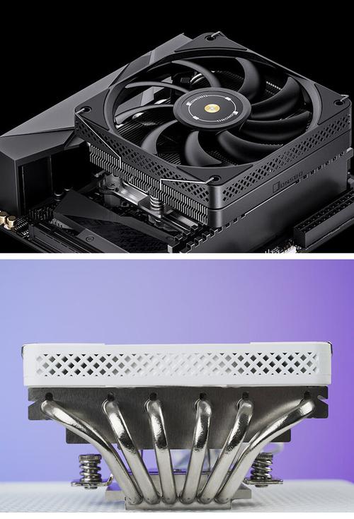 台式电脑内部与散热器工作场景