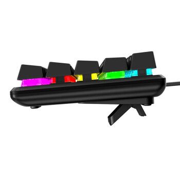 键盘键帽与桌面近景