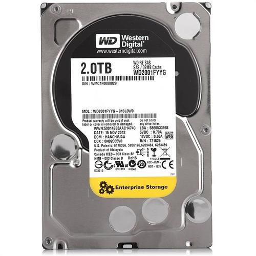 西部数据 WD2001FYYG 2TB 企业级SAS硬盘评测：7200转、32MB缓存与稳定可靠并重