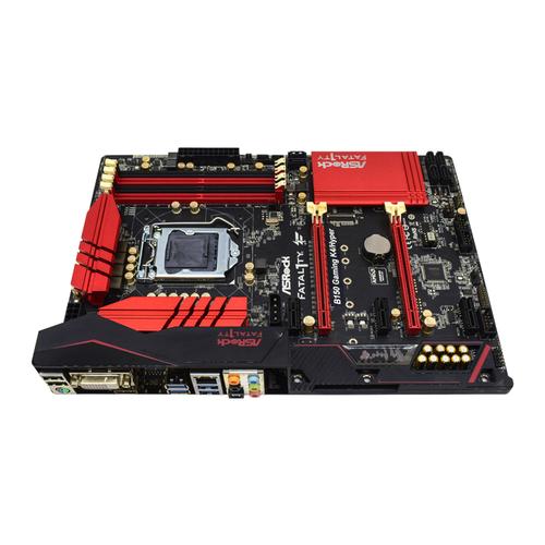 电脑主板核心芯片与布线特写