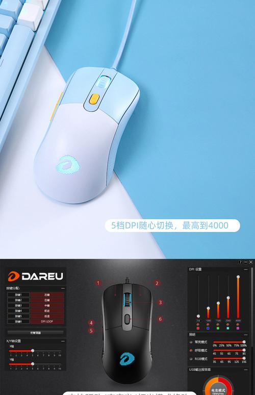 达尔优CM615有线电竞鼠标评测：4000dpi五档调节，轻量对称设计更适合入门竞技