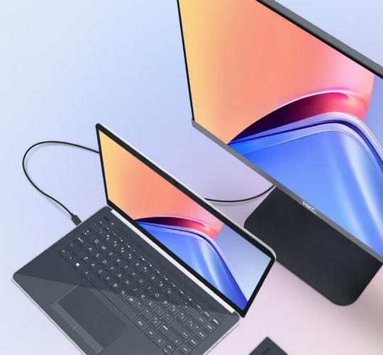 Elegant thin bezel monitor setup