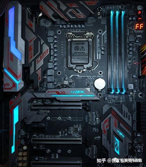 Close-up of computer motherboard components