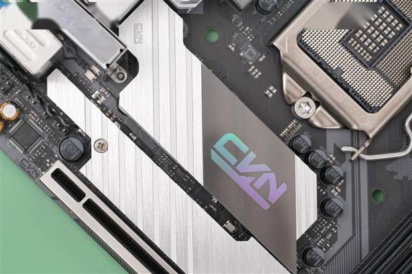 Shiny white Aorus style gaming motherboard