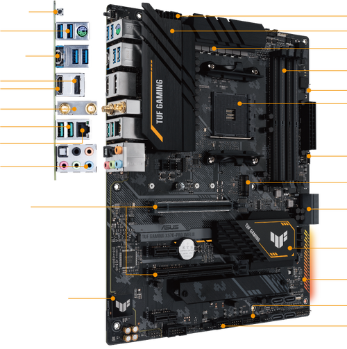 电脑主板电路板细节