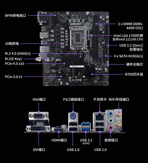 Micro ATX 主板电路板细节