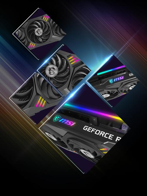 显卡三风扇散热系统特写