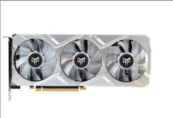 Close-up graphics card cooling fan and heatsink