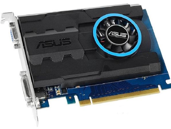 入门级显卡安装在电脑主板上的外观