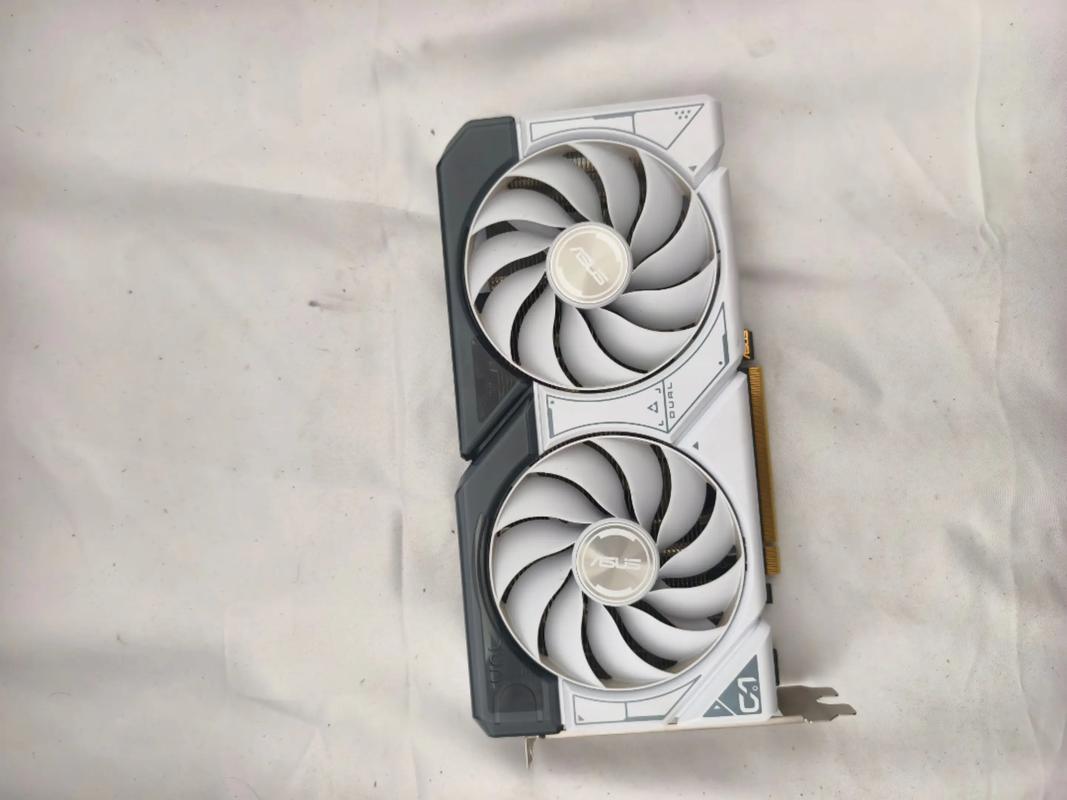 Dual fan cooling system on RTX 4060 GPU