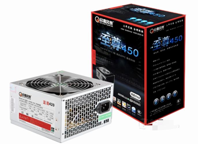 黑色电脑电源单元外观特写