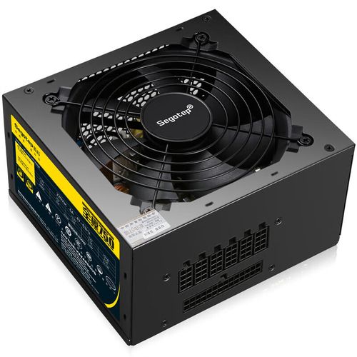 Computer power supply unit with connected cables