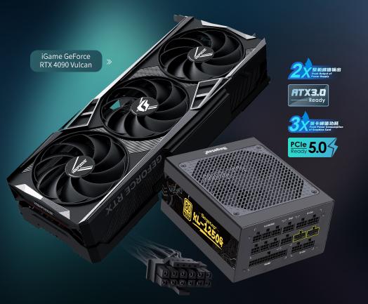 昆仑KL-1250G电源安装于游戏主机