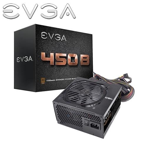 EVGA 450 B 电源接口和线材细节